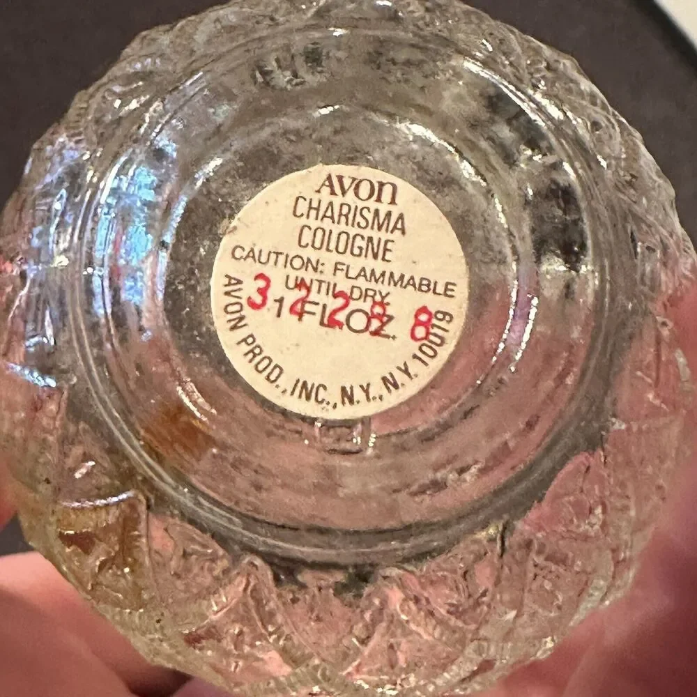 Vintage Avon Pineapple Charisma Cologne Bottle 3”